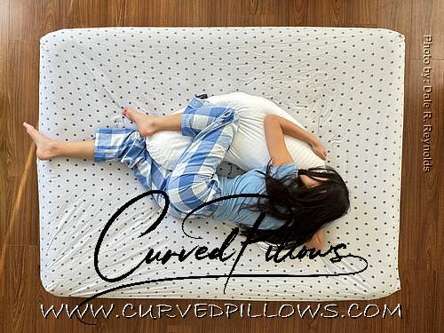 “Curved Pillows Sleep Positions Leg Arm Rest”